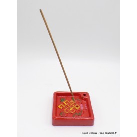 Porte encens tibétain Noeud infini terre cuite Brûleurs et porte-encens PET56