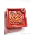 Porte encens tibétain Noeud infini terre cuite - Porte-encens tibétains