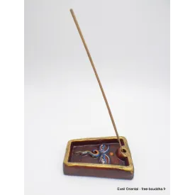 Porte encens tibétain Yeux de Bouddha terre cuite - Porte-encens tibétains