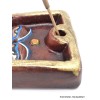 Porte encens tibétain Yeux de Bouddha terre cuite Brûleurs et porte-encens PET57