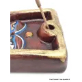Porte encens tibétain Yeux de Bouddha terre cuite - Porte-encens tibétains