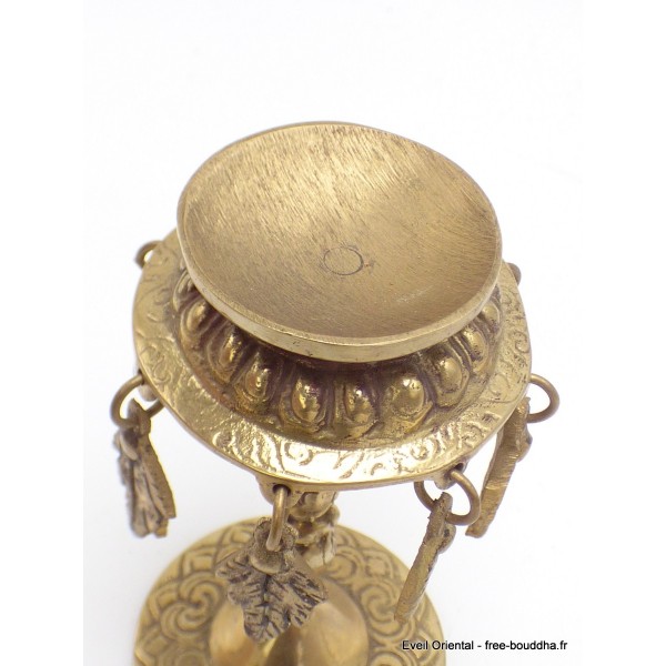 Porte encens tibétain pour cônes en laiton Brûleurs et porte-encens PET58
