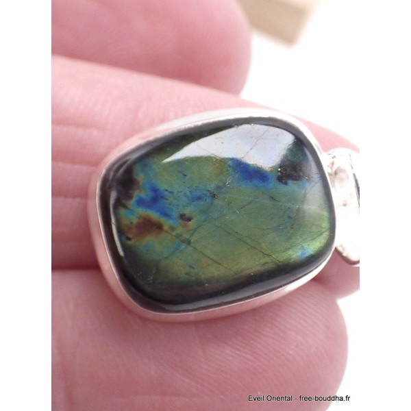 Pendentif Labradorite Spectrolite verte et bleue Bijoux en Labradorite Spectrolite PU69.8