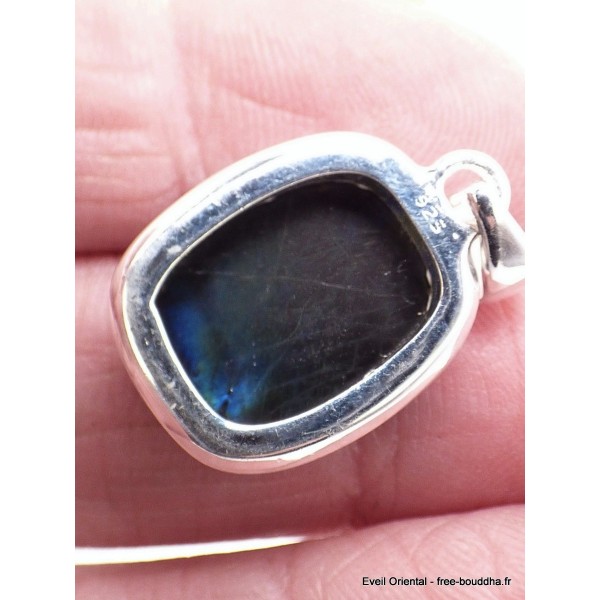 Pendentif Labradorite Spectrolite verte et bleue Bijoux en Labradorite Spectrolite PU69.8