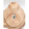 Pendentif Azurite naturelle forme goutte Bijoux en Azurite LAM40.1