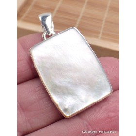 Pendentif en Nacre sur roche-mère Pendentifs pierres naturelles LAM46