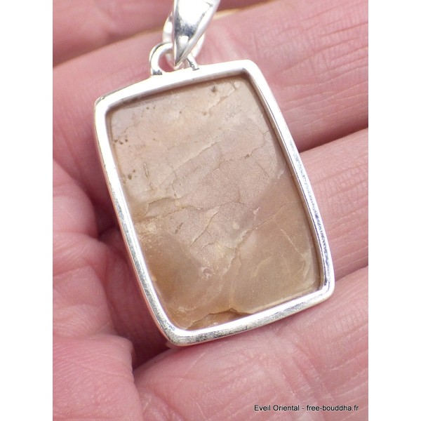 Pendentif en Nacre sur roche-mère Pendentifs pierres naturelles LAM46