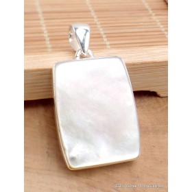 Pendentif en Nacre sur roche-mère Pendentifs pierres naturelles LAM46