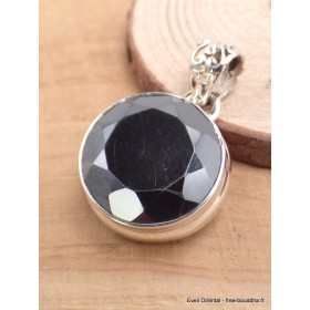 Pendentif Hématite ronde facettée Bijoux en Hématite LAM48