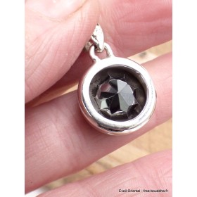 Pendentif Hématite ronde facettée Bijoux en Hématite LAM48