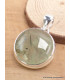Pendentif Quartz Rutile noir sur Préhnite Bijoux en Préhnite LAM49