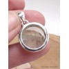 Pendentif Quartz Rutile noir sur Préhnite Bijoux en Préhnite LAM49