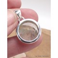 Pendentif Quartz Rutile noir sur Préhnite Bijoux en Préhnite LAM49