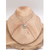 Pendentif Quartz Rutile noir sur Préhnite Bijoux en Préhnite LAM49