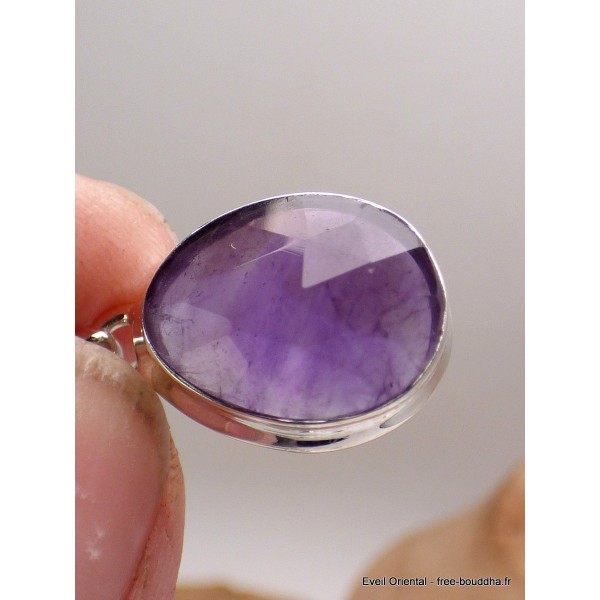 Pendentif en Améthyste damier Bijoux en Améthyste LAM51.1