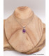 Pendentif en Améthyste damier Bijoux en Améthyste LAM51.1