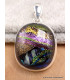 Bijou pendentif Verre Dichroïque cuivre rose Bijoux en Verre Dichroïque LAM52.2
