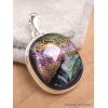 Bijou pendentif Verre Dichroïque cuivre rose Bijoux en Verre Dichroïque LAM52.2