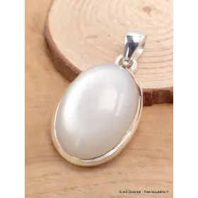 Pendentif Pierre naturelle Pierre de Lune blanche du Sri Lanka - Pendentifs pierres naturelles
