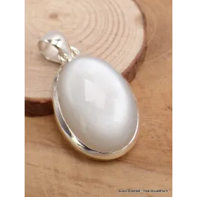 Pendentif Pierre naturelle Pierre de Lune blanche du Sri Lanka - Pendentifs pierres naturelles