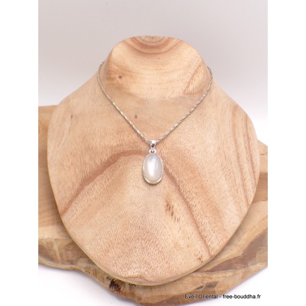Bijou Pierre de Lune blanche du Sri Lanka Pendentifs pierres naturelles CWA22