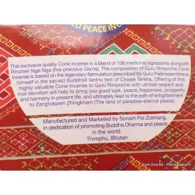 Encens bhoutanais cônes Gourou Rinpoche Encens tibétains, accessoires ENBHT5