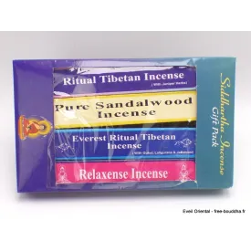 Pack de 4 encens tibétains pour rituels Siddhartha - Encens tibétains, accessoires