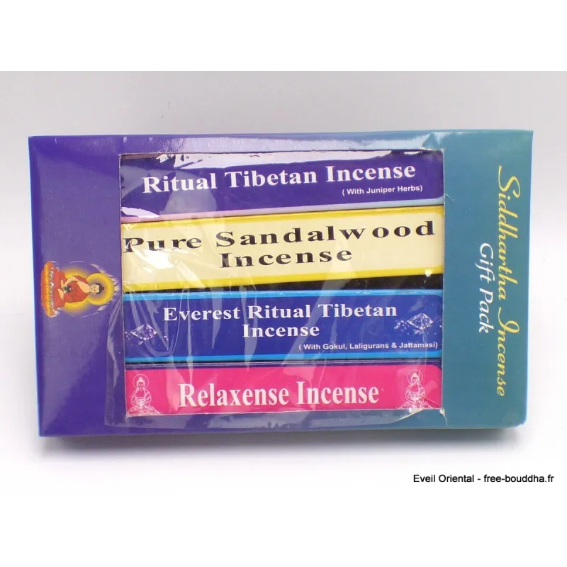 Pack de 4 encens tibétains pour rituels Siddhartha - Encens tibétains, accessoires