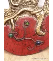 Kartika tibétain (drigug) laiton serti de corail - Kartika Tibétain Bouddhiste