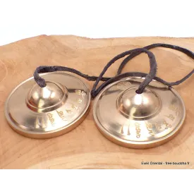 Tingshas tibétaines Full Moon 8 cm - Authentiques - Tingsha tibétaine cymbales