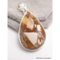 Pendentif Jaspe Brecchia forme goutte - Bijoux en Jaspe