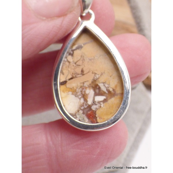 Pendentif Jaspe Brecchia pierre naturelle Pendentifs pierres naturelles LAM62.1