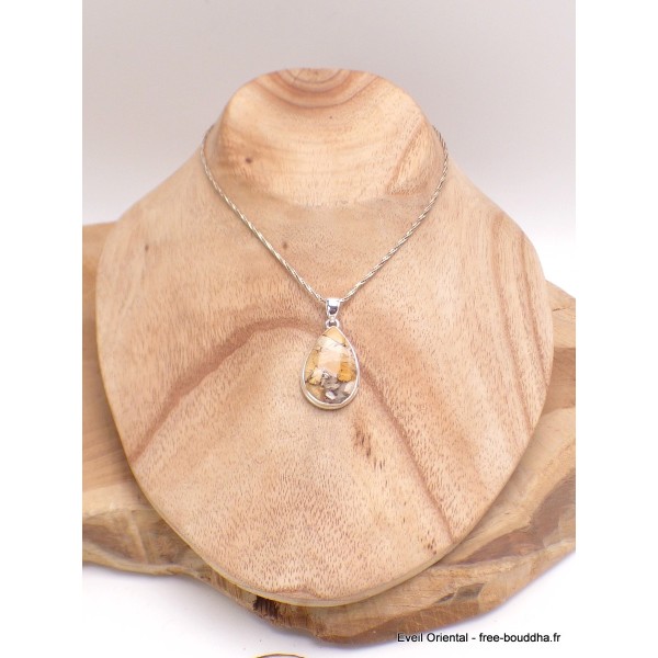 Pendentif Jaspe Brecchia pierre naturelle Pendentifs pierres naturelles LAM62.1