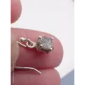 Boucles d'oreilles en Diamant brut serti griffes - Boucles d'oreilles en pierres naturelles
