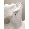 Boucles d'oreilles en Diamant brut serti griffes Boucles d'oreilles en pierres LAM74