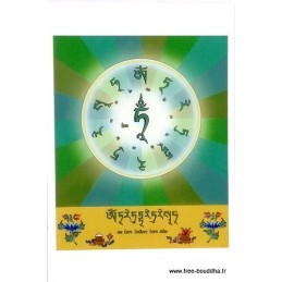 Carte postale mantra de Tara Verte Objets rituels bouddhistes CPB18.1