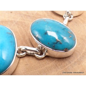 Gros bracelet Turquoise avec pyrite Bijoux en Turquoise LAM66.2