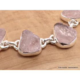 Bracelet Morganite brute - Bijoux en Morganite