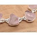 Bracelet Morganite brute - Bijoux en Morganite