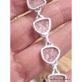 Bracelet Morganite brute - Bijoux en Morganite