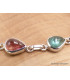 Bracelet Tourmaline rose et verte forme poire Bijoux en Tourmaline Rose LAM66.8