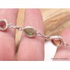 Bracelet Tourmaline rose et verte forme poire Bijoux en Tourmaline Rose LAM66.8