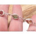 Bracelet Tourmaline rose et verte forme poire Bijoux en Tourmaline Rose LAM66.8