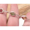 Bracelet Tourmaline rose et verte forme poire - Bijoux en Tourmaline Rose