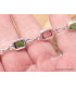 Bracelet Tourmaline rose et verte forme rectangulaire Bijoux en Tourmaline Rose LAM66.10