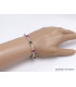 Bracelet Tourmaline rose et verte forme rectangulaire Bijoux en Tourmaline Rose LAM66.10