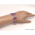 Bracelet argent Turquoise Pourpre cuivrée forme marquise Bracelets pierres naturelles LAM67.2