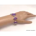 Bracelet argent Turquoise Pourpre cuivrée forme marquise - Bracelets pierres naturelles