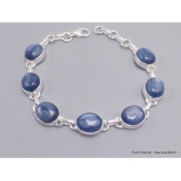 Bracelet Cyanite bleue cabochon pierres ovales Bijoux en Cyanite Bleue LAM67.5