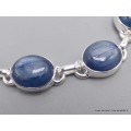 Bracelet Cyanite bleue cabochon pierres ovales Bijoux en Cyanite Bleue LAM67.5